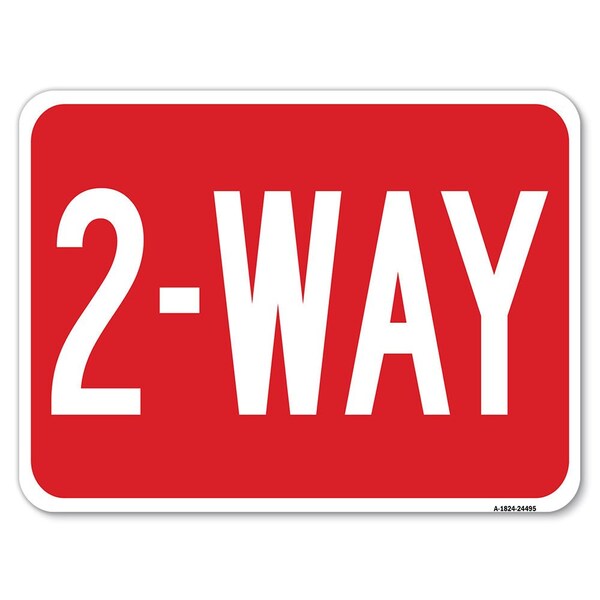 2-Way Heavy-Gauge Aluminum Rust Proof Parking Sign, 18" x 24", A-1824-24495
